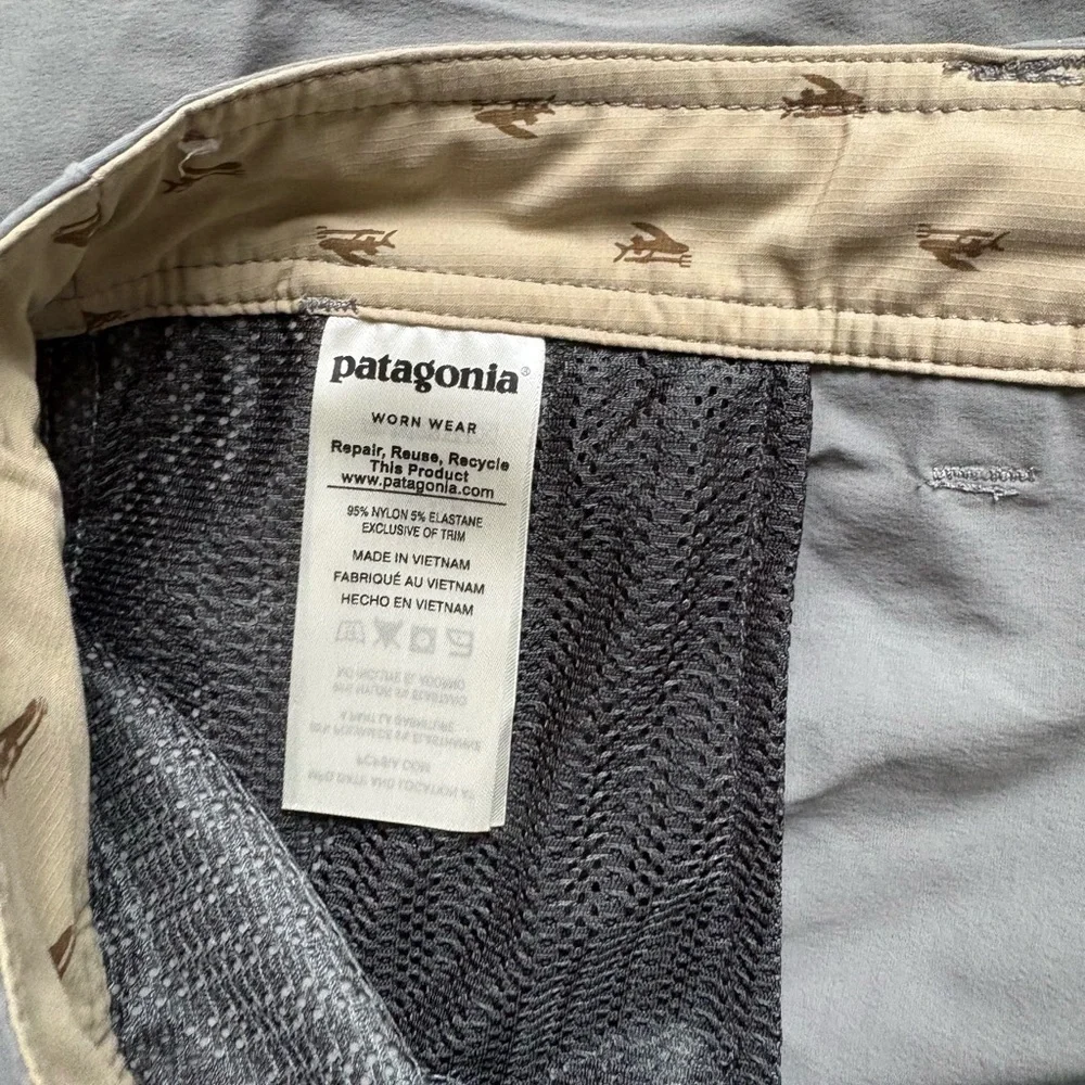 Patagonia Wavefarer Stretch Walking Shorts Mens Hiking Fishing Trail size 36.